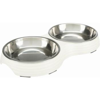 TRIXIE Melamin fém dumpla 2x0,2 l/13 cm/27x3x4 cm kép