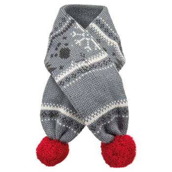 Trixie Xmas Schal - karácsonyi kötött sál (szürke,mintás) kutyák részére kép