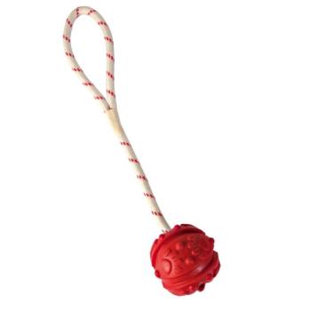 Trixie köteles gumi labda játék kutyáknak ø 7 cm - lime (TRX33482) kép