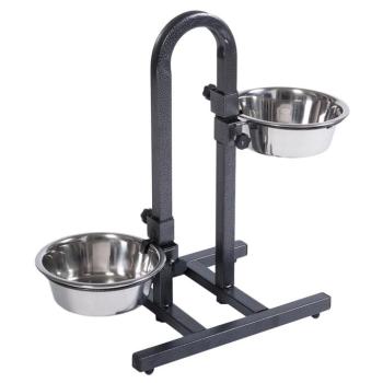 U-alakú etetőállvány két etetőtállal kutyáknak- 2 x 1,8 l, Ø 21 cm, M max. 44 cm kép