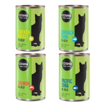 Vegyes próbacsomag: 6x400g Cosma Original aszpikban nedves macskatáp 4 változattal kép