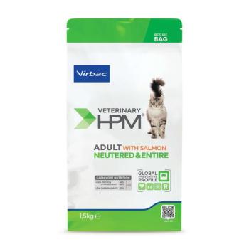 Virbac HPM Adult Neutered & Entire Cat with Salmon száraztáp macskáknak - lazaccal 1,5 kg kép