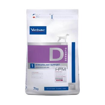 7kg Virbac Veterinary HPM Dog Dermatology Support D1 száraz kutyatáp kép