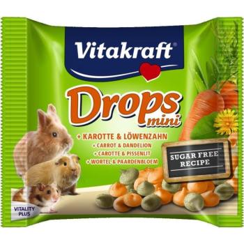 Vitakraft Mini Drops jutalomfalat sárgarépával és gyermekláncfűvel 40 g kép
