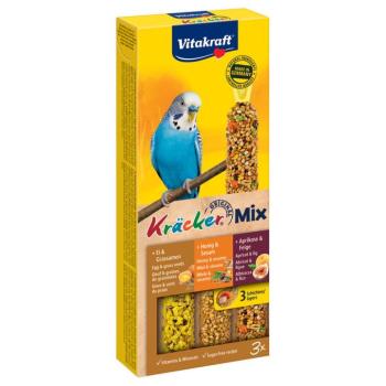 2x3db Vitakraft Trio-Mix kréker tojás/ gyümölcs/ méz hullámos papagájoknak madársnack kép