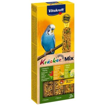 Vitakraft tripla rúd banános, gyógynövényes, kiwis hullámos papagájoknak 3 db kép