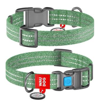 WAUDOG Re-Cotton, QR kódos nyakörv, újrahasznosított pamutból 25mm 35-58 cm - XL kép