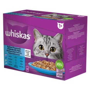 Whiskas halas tasakos eledel válogatás felnőtt macskák számára 4 x (12 x 85 g) kép