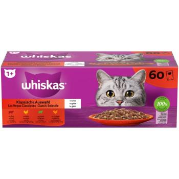 Whiskas Klasszikus alutasakos macskeledel válogatás 60 x 85 g - aszpikban kép