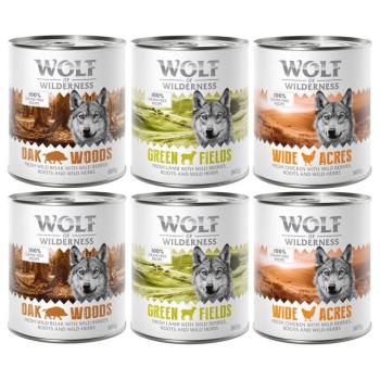 Wolf of Wilderness Adult - Single protein 6 x 800 g - Vegyes csomag: vaddisznó, csirke, bárány kép
