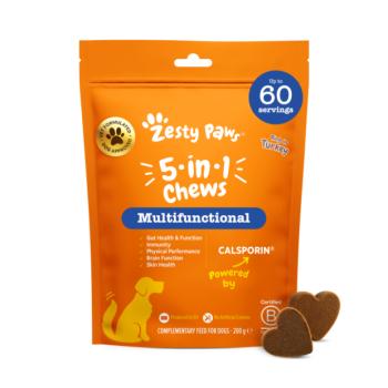Zesty Paws 5-in-1 Chews (60 db), funkcionális étrend-kiegészítő kutyáknak 5 az 1-ben kép