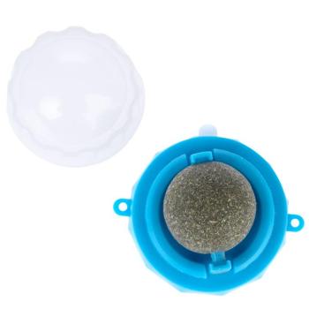 zooplus Basics macskamentás labda macskajáték öntapadós alsó oldallal 5x5x4 cm, kék kép