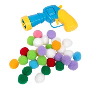 zooplus Basics plüsslabda-pisztoly macskajáték 30 plüsslabdával együtt kép