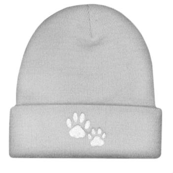 zooplus Beanie sapka, Fehér, kutya- és macskagazdiknak, szürke logóval kép